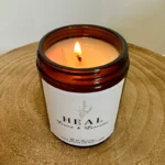 Rose Quartz Self Love Candle | Lemon and Lavender Healing Crystal Candle | Healing Crystal Candle